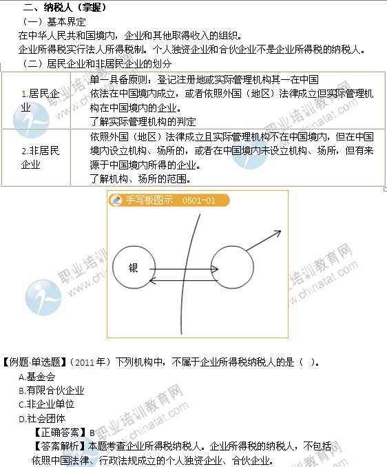 2014年中級(jí)經(jīng)濟(jì)師考試財(cái)政稅收精講：納稅人