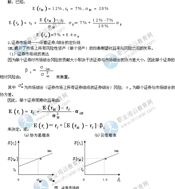 2014年中級(jí)經(jīng)濟(jì)師考試金融專業(yè)精講：資產(chǎn)定價(jià)理論