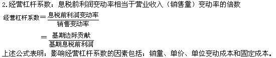 2015年中級審計(jì)師《審計(jì)專業(yè)相關(guān)知識》復(fù)習(xí)：經(jīng)營杠桿