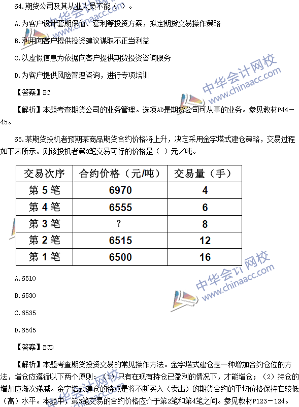 2016年期貨從業(yè)資格考試《期貨基礎(chǔ)知識》樣卷多選題及答案