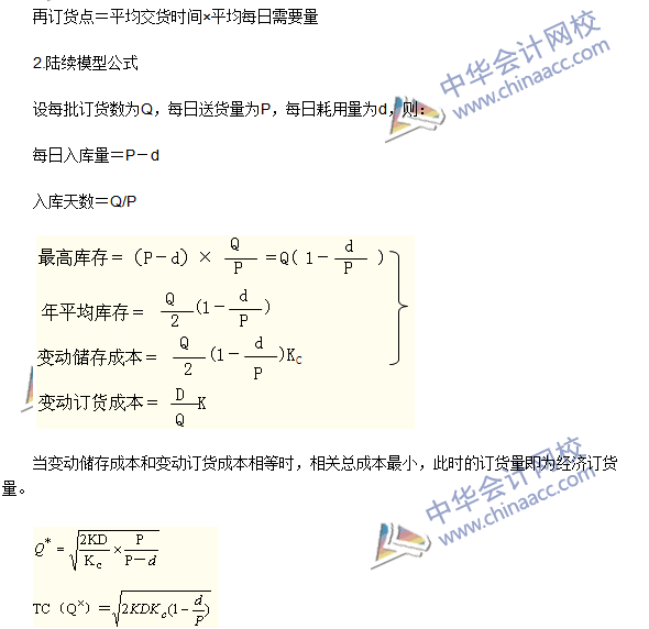 2016年注會《財務成本管理》高頻考點：存貨管理