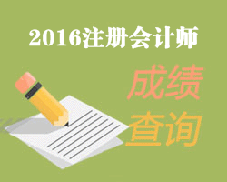 2016年注冊會(huì)計(jì)師考試成績查詢時(shí)間