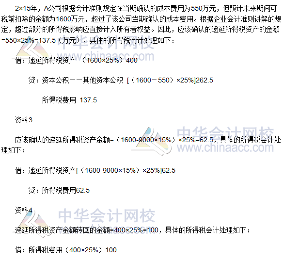 2016注冊(cè)會(huì)計(jì)師《會(huì)計(jì)》計(jì)算分析題及參考答案（考生回憶版）