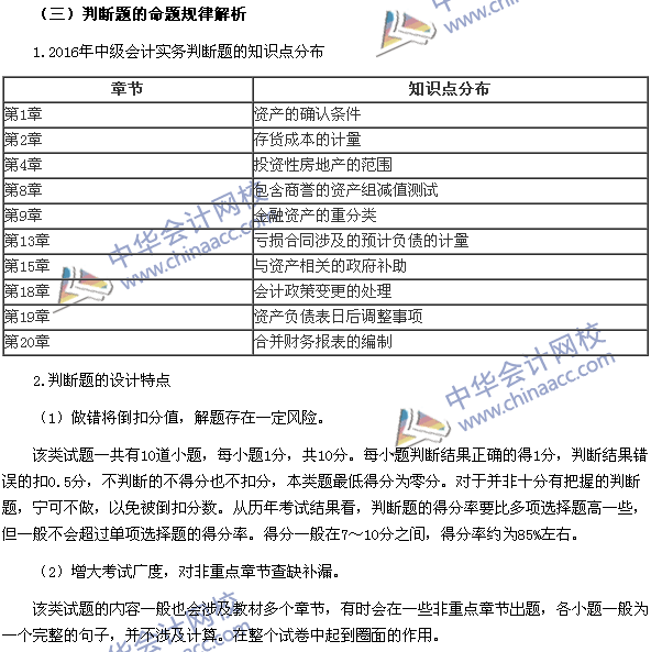 2017年中級會計職稱《中級會計實務(wù)》題型設(shè)計特點和命題規(guī)律