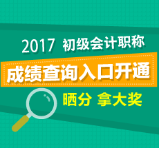 初級會計職稱考試成績查詢