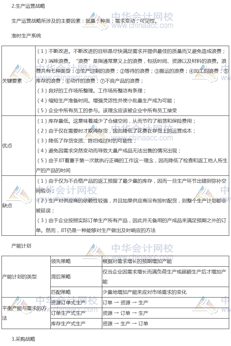 注會《公司戰(zhàn)略》高頻考點：職能戰(zhàn)略