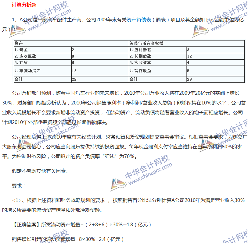 2017中級會計職稱《財務管理》全真模擬試題第五套（4）