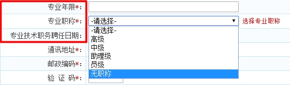 北京經(jīng)濟(jì)師報(bào)名“專業(yè)年限及職稱聘任”填寫