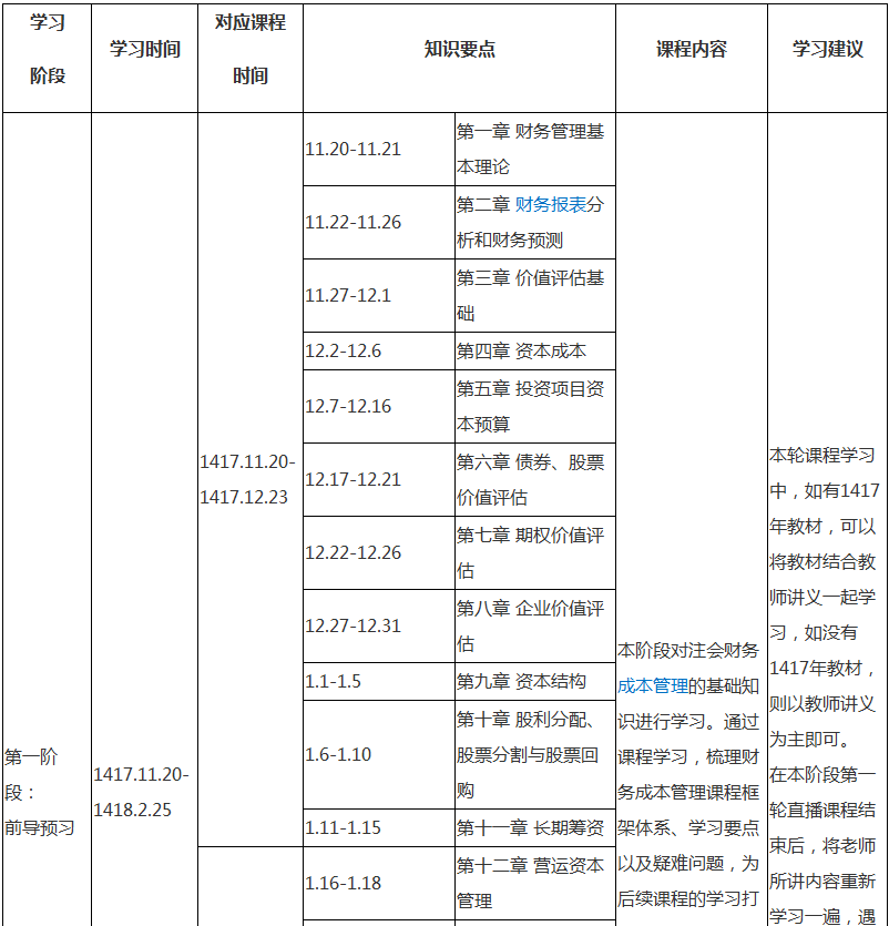 注會財務(wù)成本管理專屬備考計劃 非私教直播班勿入！