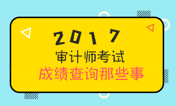 關(guān)于2017年審計(jì)師考試成績查詢 還有這些事你需要知道