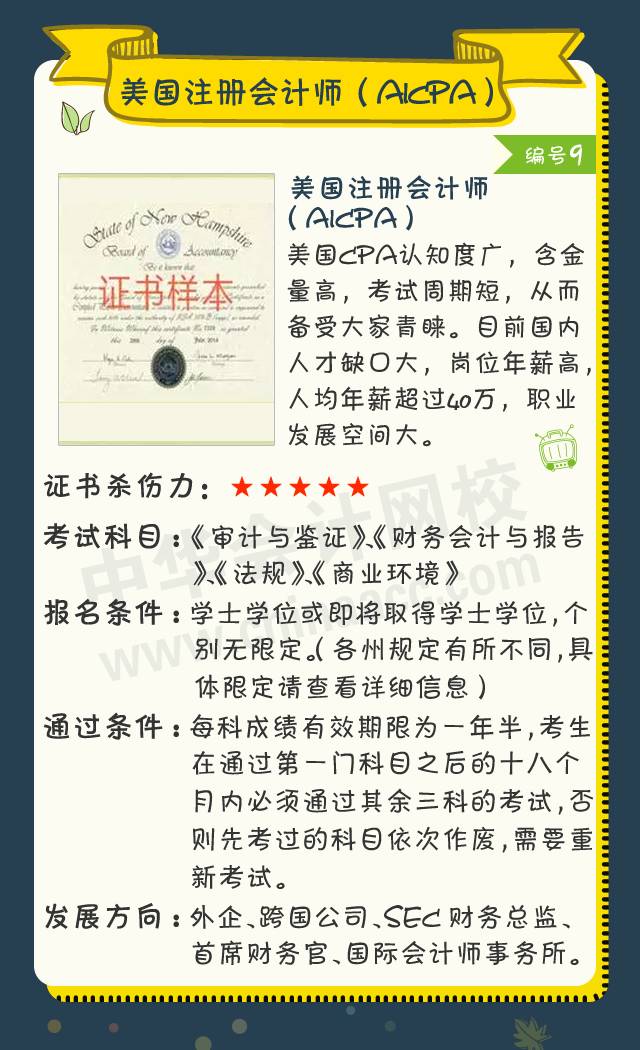 2018年會(huì)計(jì)人可考的證書大盤點(diǎn)！ACCA證書殺傷力六顆星