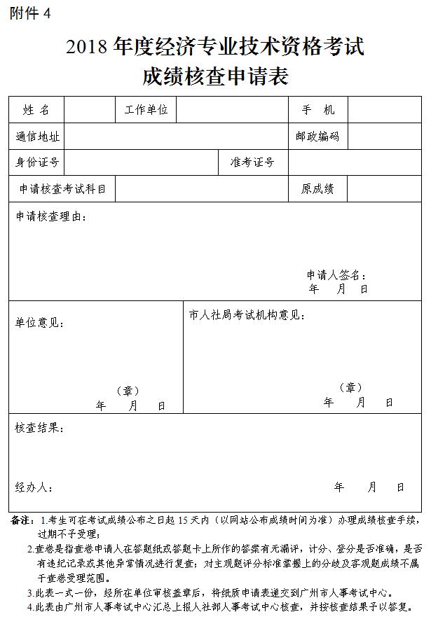 廣州市2018年經(jīng)濟師考試報