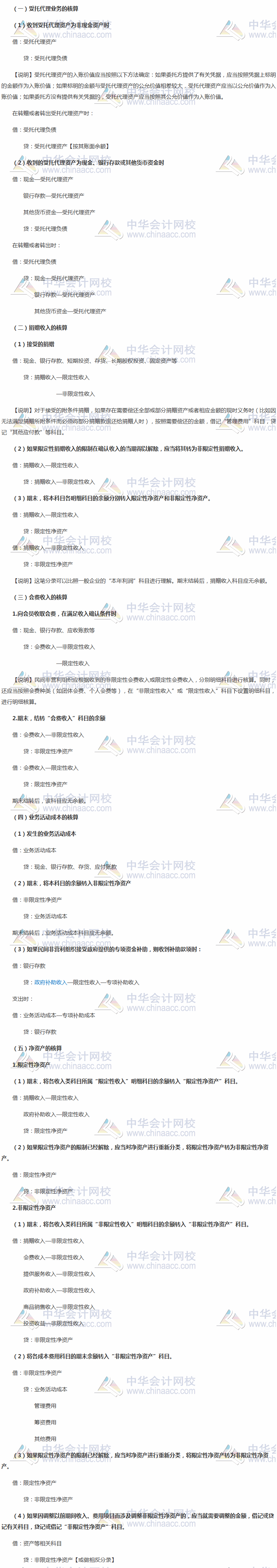 會(huì)計(jì)分錄連載8:2018年中級(jí)會(huì)計(jì)實(shí)務(wù)民間非營利組織業(yè)務(wù)會(huì)計(jì)分錄