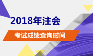 2018注冊(cè)會(huì)計(jì)師考試成績(jī)查詢時(shí)間