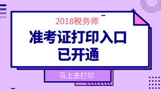 2018年稅務(wù)師準(zhǔn)考證打印時(shí)間_稅務(wù)師準(zhǔn)考證打印入口_準(zhǔn)考證領(lǐng)取時(shí)間-正保會計(jì)網(wǎng)校