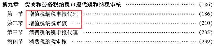 第九章 貨物和勞務納稅申報代理和納稅審核