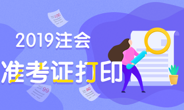 注冊會(huì)計(jì)師準(zhǔn)考證打印2019年