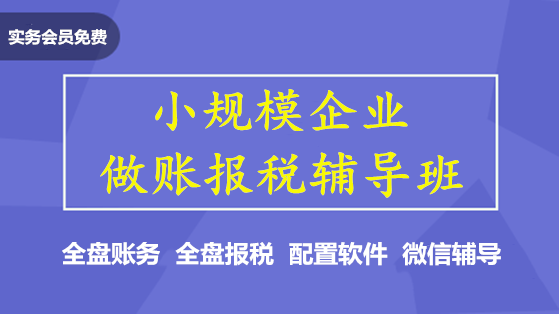 小規(guī)模企業(yè)做賬報(bào)稅輔導(dǎo)班