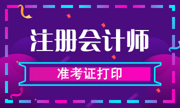 2019年山西忻州CPA專業(yè)準(zhǔn)考證打印入口即將開通