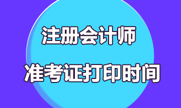 海南?？?019年注冊會計師考試什么時候打印準(zhǔn)考證