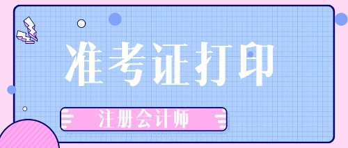 注會準(zhǔn)考證打印