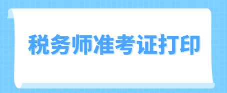 稅務(wù)師準考證打印