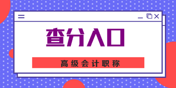 2019年廣東高級(jí)會(huì)計(jì)成績(jī)查詢