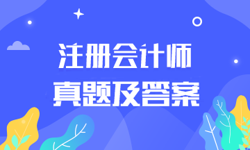 注冊會計師會計及參考答案【2019-2017】