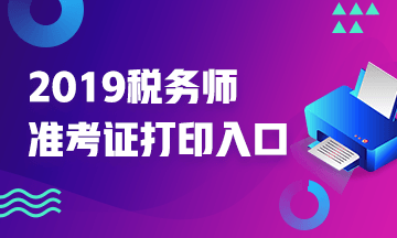 2019年稅務(wù)師準(zhǔn)考證打印入口