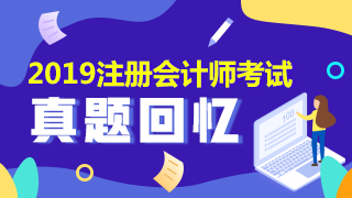 2019年注冊(cè)會(huì)計(jì)師及答案