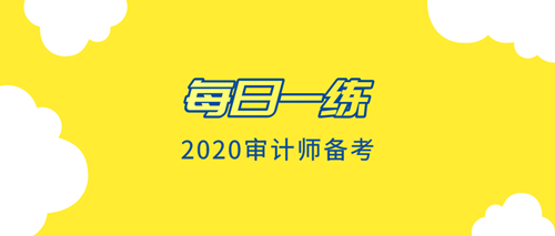 2020審計師每日一練