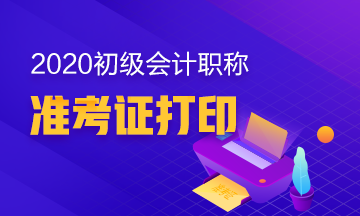 浙江2020年初級會計準考證怎么打??？