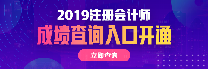 四川2019年注冊會計(jì)師成績查詢