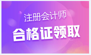 2019年cpa專業(yè)階段考試合格證書領(lǐng)取時間