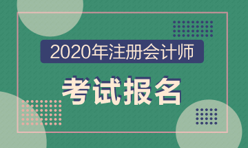 江蘇2020年CPA報(bào)名時間和條件