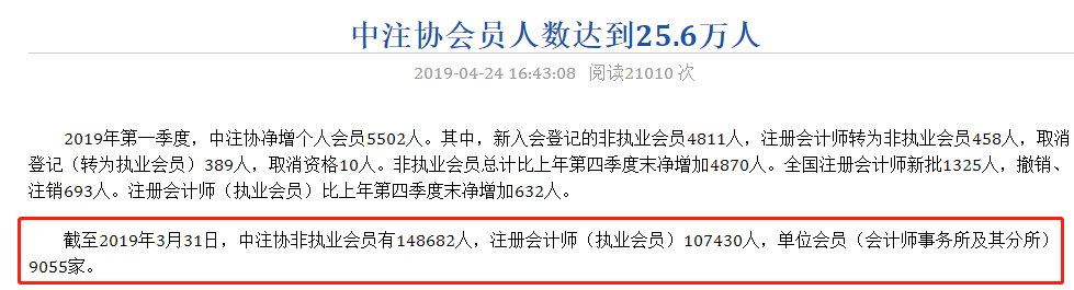 中注協(xié)重要數(shù)據(jù)透漏：2020年CPA將“擴(kuò)招”？！