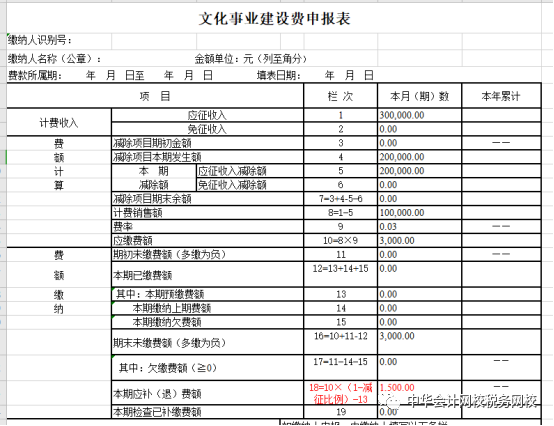 注意！文化事業(yè)建設(shè)費(fèi)減半征收！申報(bào)表怎么填寫?