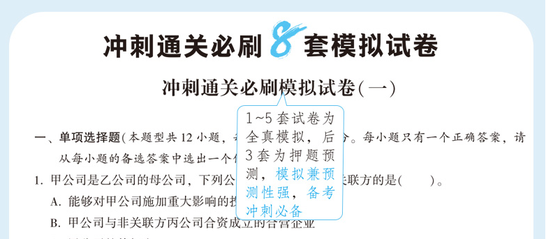 快來(lái)！2020注會(huì)《沖刺必刷8套模擬卷》電子版搶先試讀！