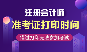 2020河北注會(huì)準(zhǔn)考證打印時(shí)間