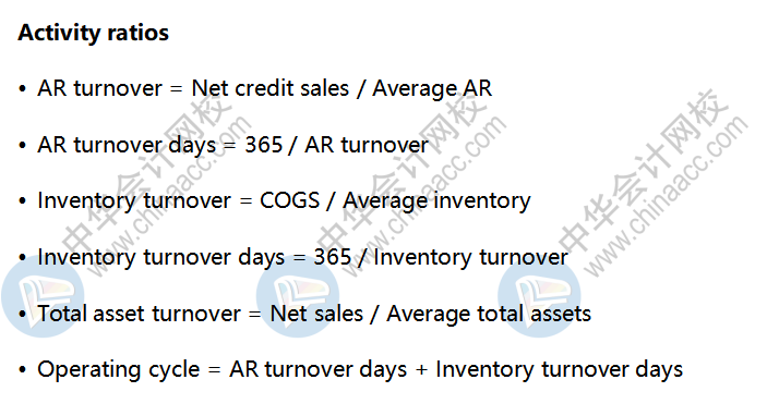 AICPA考點解析：Activity ratios 