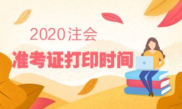 韶關(guān)2020注會準(zhǔn)考證什么時候打??？