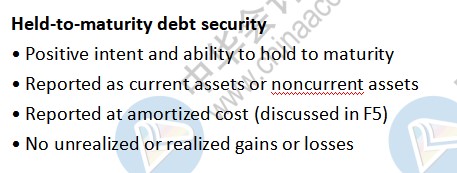 美國cpa考試知識點：Held-to-maturity debt security