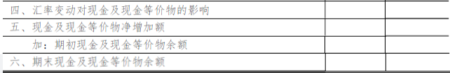 現(xiàn)金流量表的填報說明