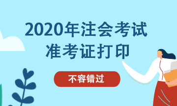 2020年注冊(cè)會(huì)計(jì)師準(zhǔn)考證打印時(shí)間