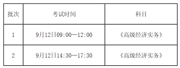 福建高級經(jīng)濟師考試時間