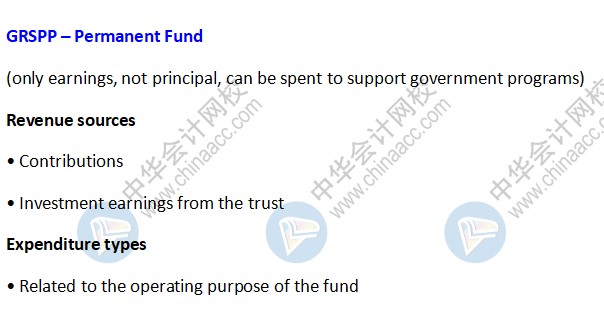 AICPA知識點：GRSPP – Permanent Fund