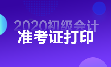 2020年山東青島會計初級準考證何時打??？