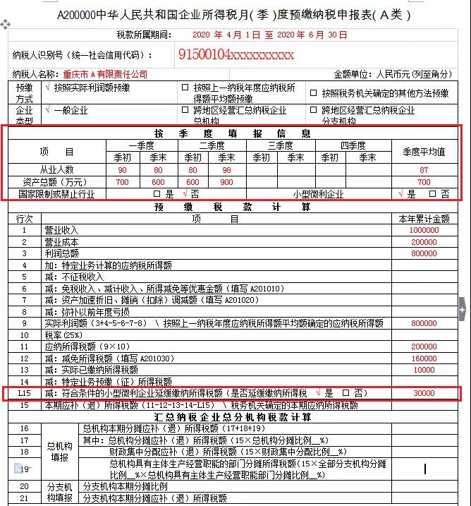 小微企業(yè)請(qǐng)注意！企業(yè)所得稅季度申報(bào)表有變化！