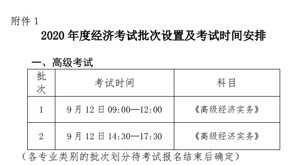 浙江高級經(jīng)濟師考試時間安排