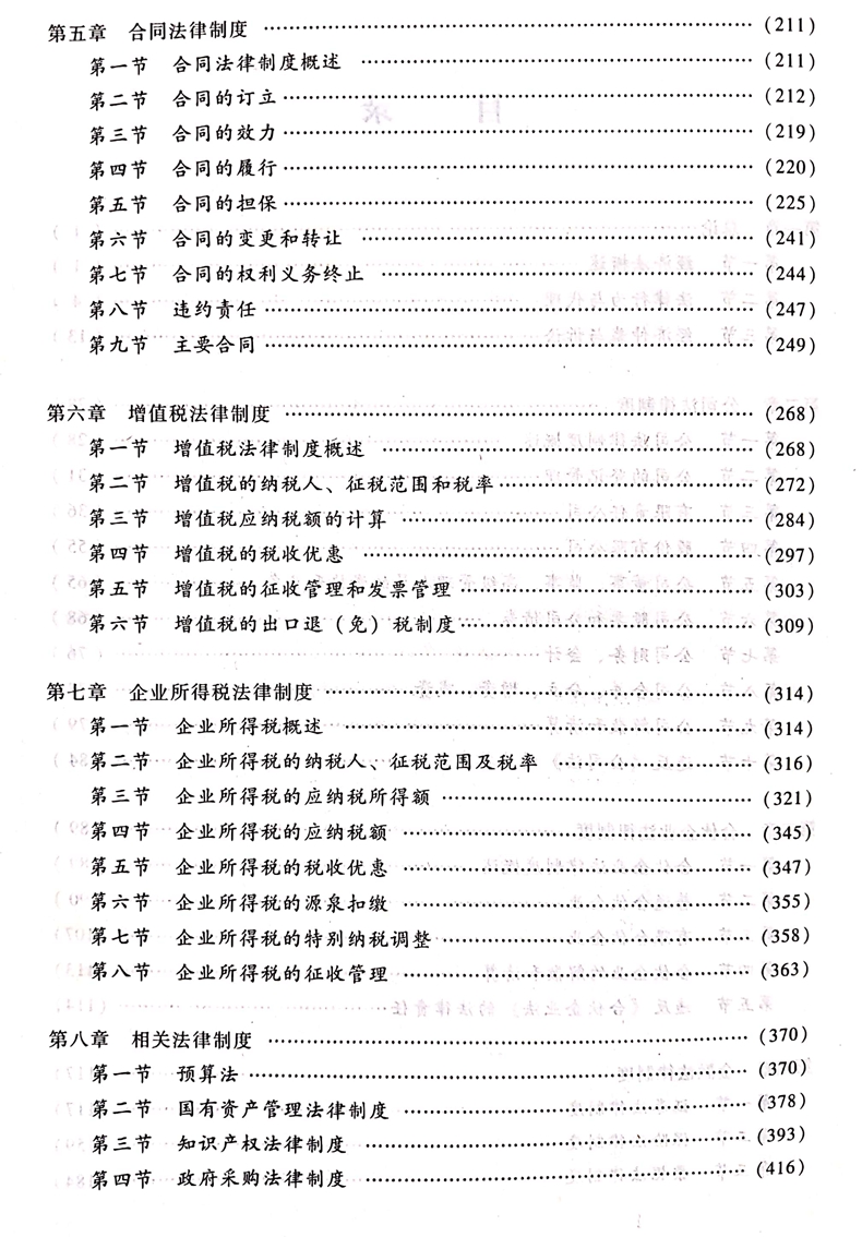 2020中級會計職稱《經(jīng)濟法》教材目錄